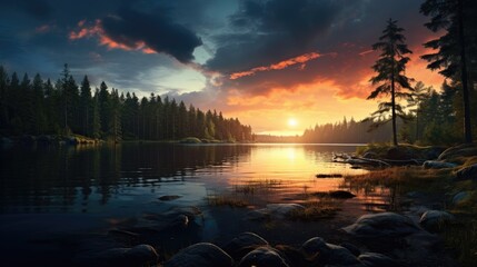 beautiful nature landscape panoramic photo