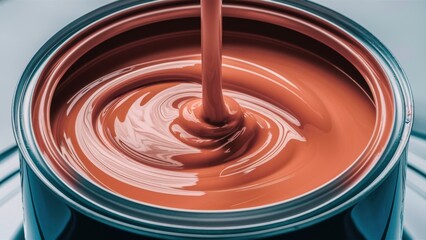 Canvas Print - A close up of a can with red liquid in it, AI