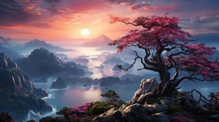 Poster - beautiful nature landscape panoramic photo