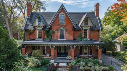 Canvas Print - Architectural photography capturing the timeless beauty of historic family homes.