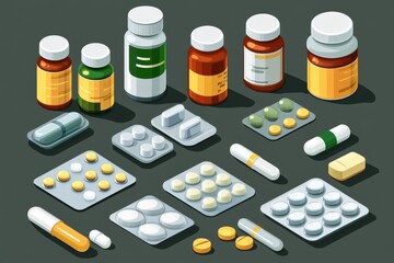 rows of multicolored pharmaceutical bottles emphasizing the range and availability of modern medicin