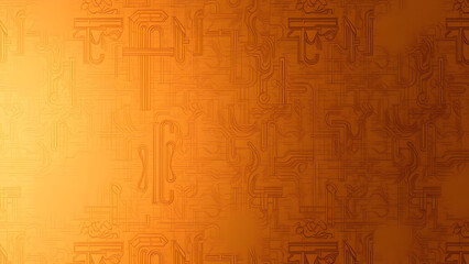 Abstract orange background with intricate geometric details