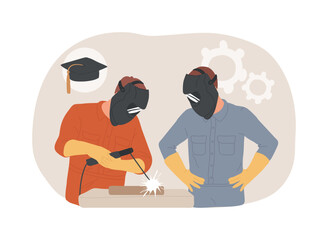 Poster - Welding isolated cartoon vector illustrations.