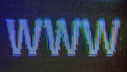Poster - Glitchy Representation of the WWW Logo
