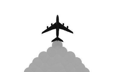 airport plane cloudy white background object icon travel vacation journey lifestyle transportation a