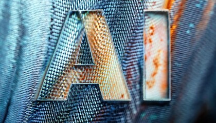 Poster - Artificial Intelligence Typography on Textured Background