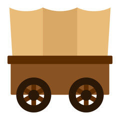 Wall Mural - wagon cart icon 