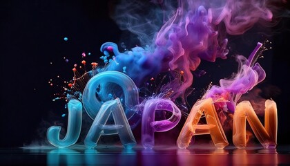 Poster - Vibrant Colorful Japan Artistic Text Design