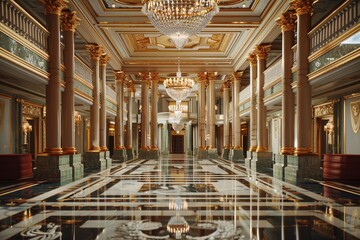 Wall Mural - ai generative luxurious palace of gold