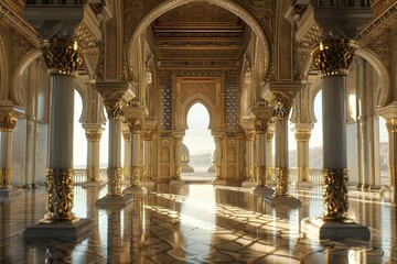 Wall Mural - ai generative luxurious palace of gold