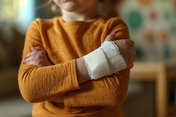 ai generative little child's body is bruised