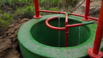 A green and red tube well nice look