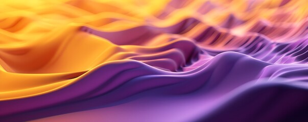 Wall Mural - Abstract Purple and Yellow Wavy Texture