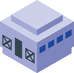 Poster - Modern building is representing the concept of blockchain technology