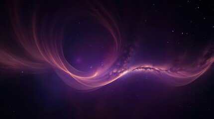 Wall Mural - dreamy lavender waves drift against the starry cosmic tapestry