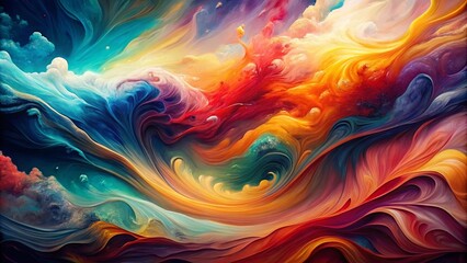 Wall Mural - Abstract background resembling a colorful, fluid watercolor painting, abstract, background, design, texture, artistic