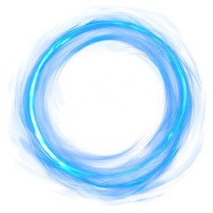 Abstract blue circle on a black background.