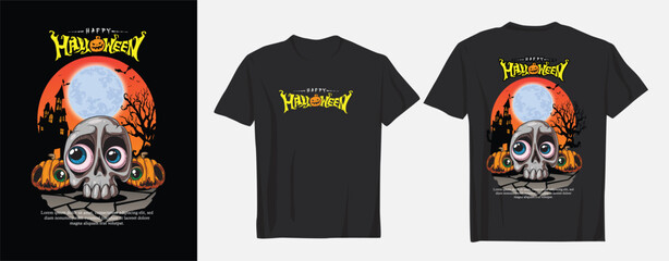 happy halloween t shirt design illustration vector file