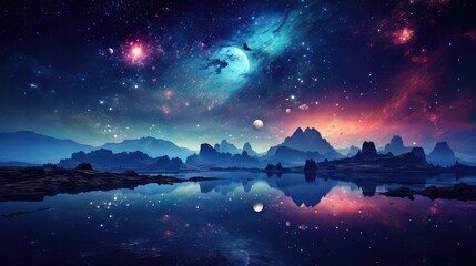 beautiful space, galaxy background