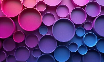 Poster - Abstract Purple and Pink Circle Pattern