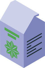 Poster - Isometric icon of cardboard pack with star anise for cooking