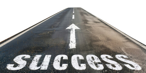 Wall Mural - Road to success concept, the word 