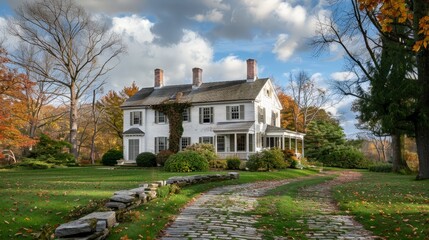 Poster - Architectural photography capturing the timeless beauty of historic family homes.