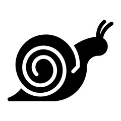 Wall Mural - snail glyph icon