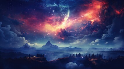 beautiful space, galaxy background