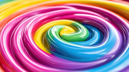 Poster - An explosion of swirling colors captivates with its dynamic movement and vivid hues