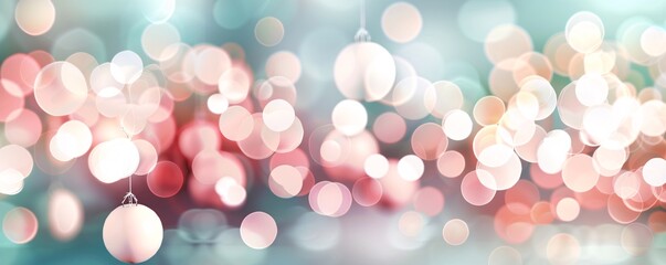 Poster - Bokeh patterns in soft and warm colors, organic shapes, dreamy and ethereal. ,