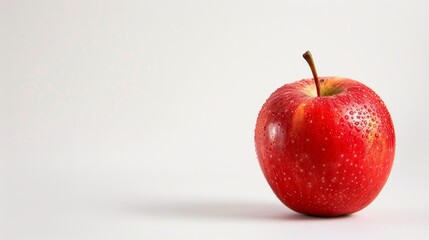 Close up Fresh red apple with white background