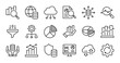 © Icon For You - Data analytic line icons set vector illustration. editable stroke