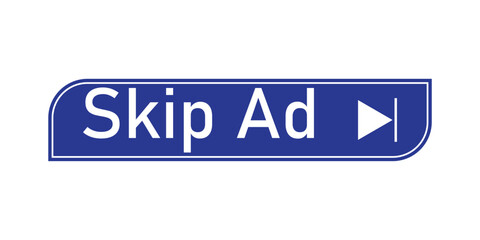 Poster - Set of Skip ad black vector button. Set of Skip button, Black advertisement icon. Skip ad button. Black button skip ad for website. Vector icon.