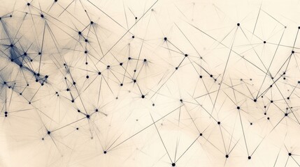 Aufkleber - Simple geometric abstract line drawing of interconnected triangles, with a blank space for text on a subtle background