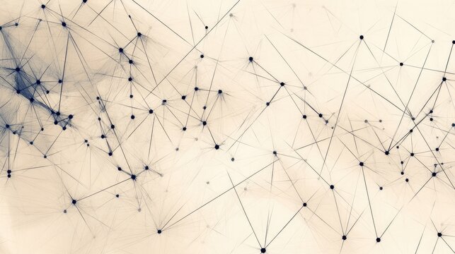 Simple geometric abstract line drawing of interconnected triangles, with a blank space for text on a subtle background