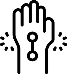 Poster - Hand touching a futuristic digital interface, representing innovation and technology