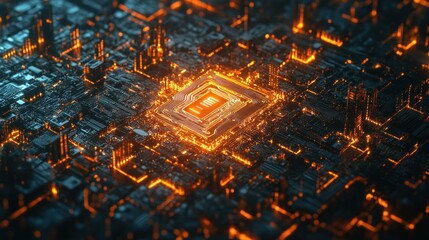 Poster - Circuit Board Abstract