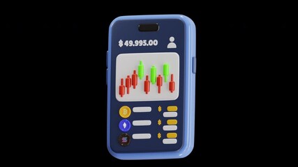 Poster - 3D Animation of Enhancements in Mobile Trading Technology | Alpha Channel