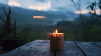 Wall Mural - Candlelight in the Evening Landscape