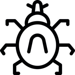 Sticker - Simple bold vector of a beetle, good for representing concepts like nature, insects, and pests