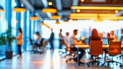 Interior office with blur background