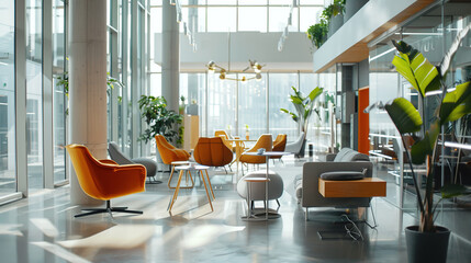 Poster - Modern Office Lounge with Natural Light