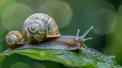 Snail on a Leaf