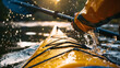 © Mahemud - Whitewater Canoe Kayak Action: Close-up action of whitewater canoe kayaking on a river