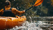 © Mahemud - Whitewater Canoe Kayak Action: Close-up action of whitewater canoe kayaking on a river