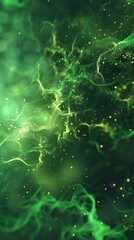 Wall Mural - light green of energy particles background