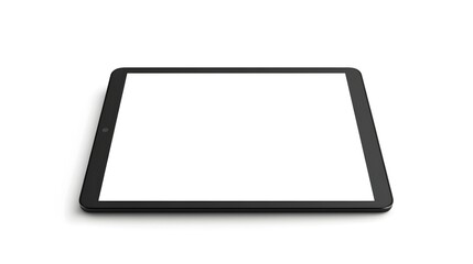 Poster - Blank Tablet Digital Device on White Background