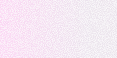 Poster - Abstract Reaction-diffusion or Turing pattern natural texture in coral pink gradient colour scheme. Linear design with biological shapes.Organic lines in memphis. abstract turing organic wallpaper.	