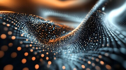Fototapete - Futuristic 3D Search Engine with Flowing Data Streams Symbolizing Information Gathering and Analysis